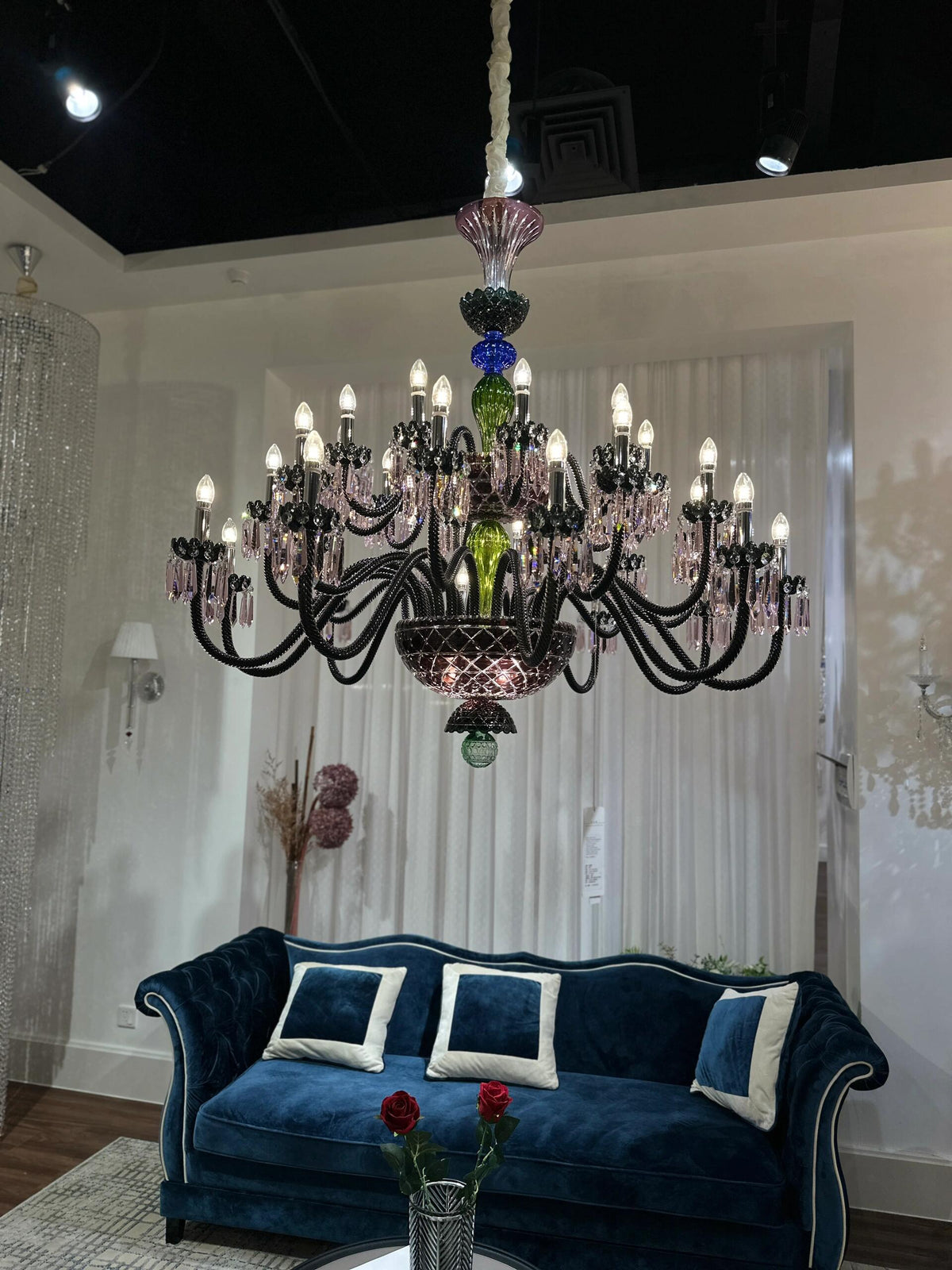 Luxury Empire Colorful Crystal Chandelier for Living Room/Bedroom/Entryway/Hotel/Restaurant - view 5