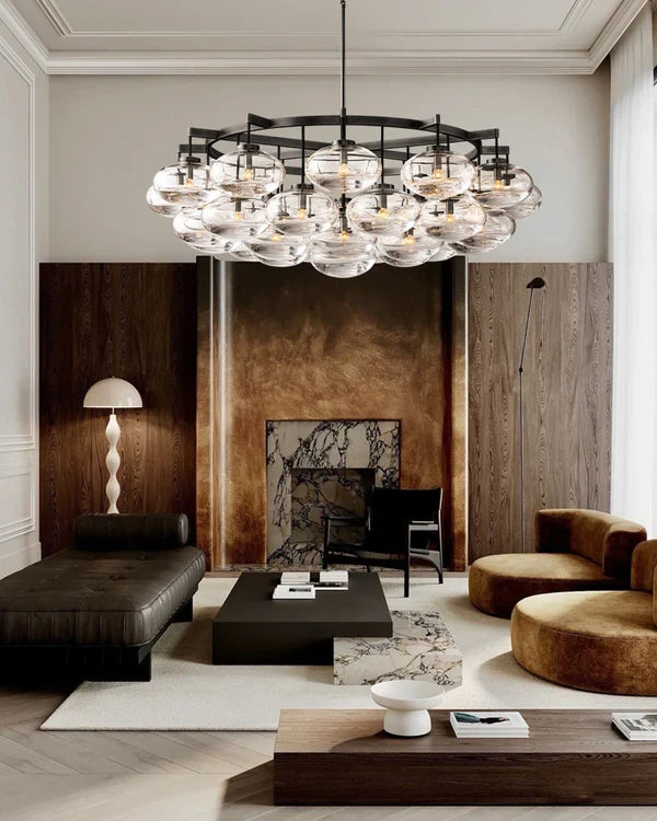 Coraline Clear Glass Round Chandelier 48 in - view 14
