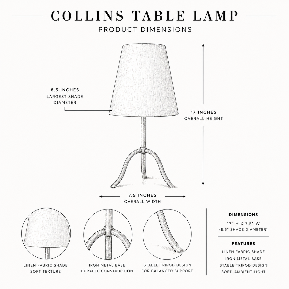 Collins Table Lamp - view 3