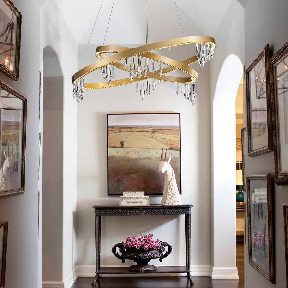 Orbit Crystal Ring Chandelier 31.5" - view 3