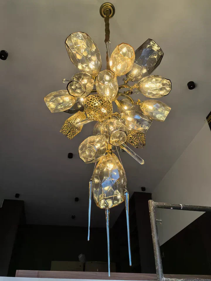 Modern Wine Glass Shape Chandelier Italian Light Luxury Light Fixture for Dining Room/Living Room - view 13