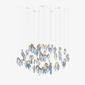 Galaxy Ocean Drift Blown Glass Crystal Spiral Chandelier - view 49