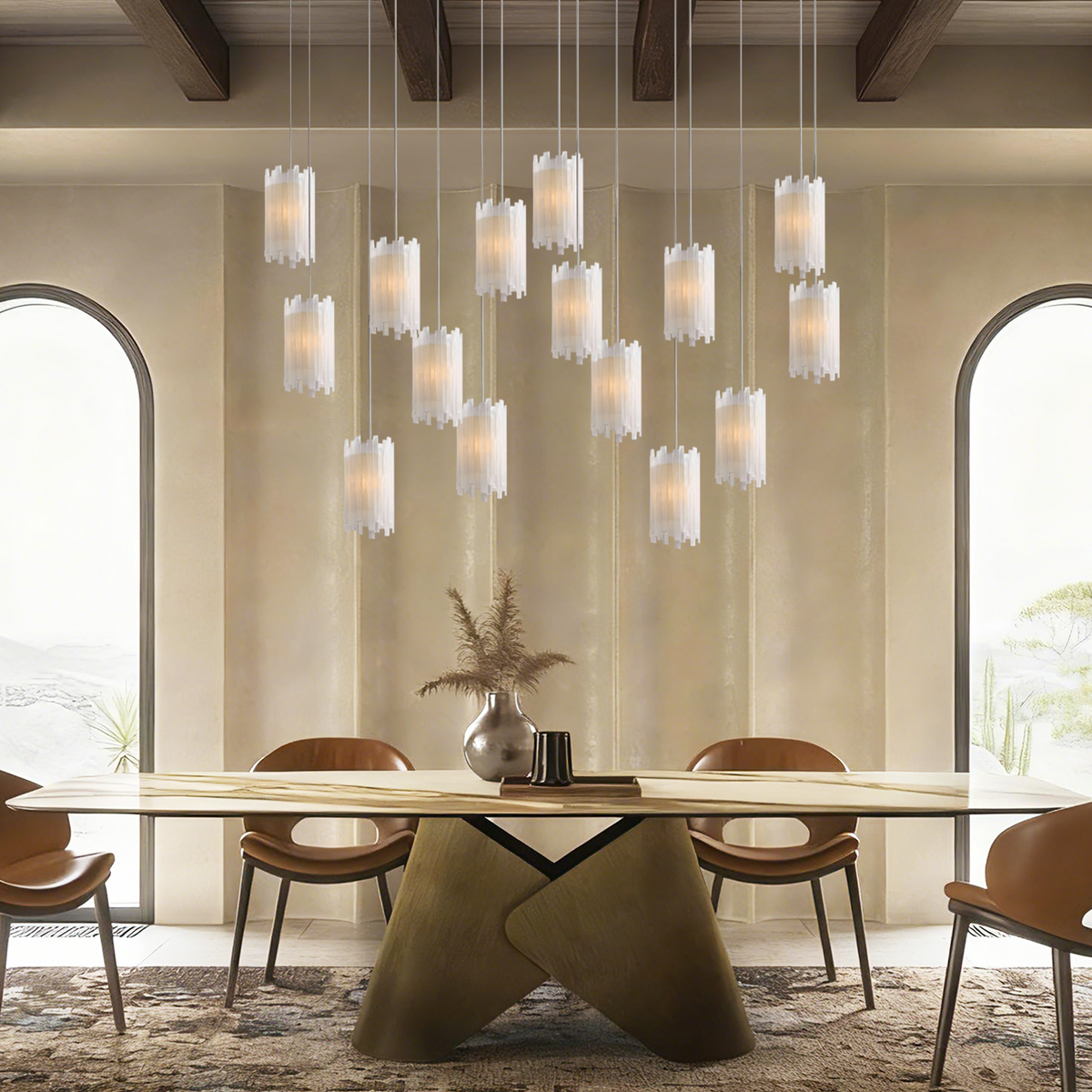 Gianna Rectangular Chandelier 15/30 Light - view 2