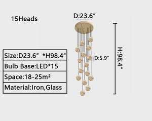 Nordic Planet Creative Long Pendant Chandelier For Staircase/Foyer/High-ceiling Hallway - view 25