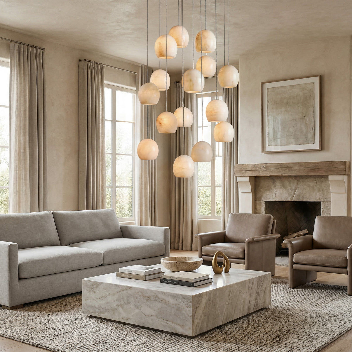 Maeva Round Chandelier 3/7/15/36 Light - view 2