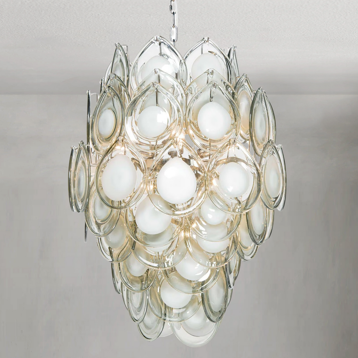 Montara Chandelier, glass in grey