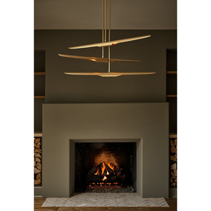 Pulsara Chandelier, steel in natural brass - view 8