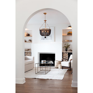 Magnelle Wood Bead Chandelier, in black - view 5