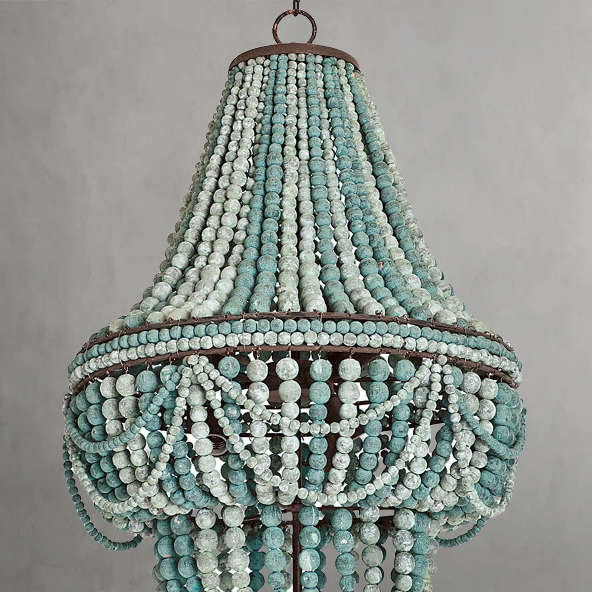 Marisol Chandelier, wood in white - view 3