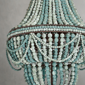 Marisol Chandelier, wood in white - view 6