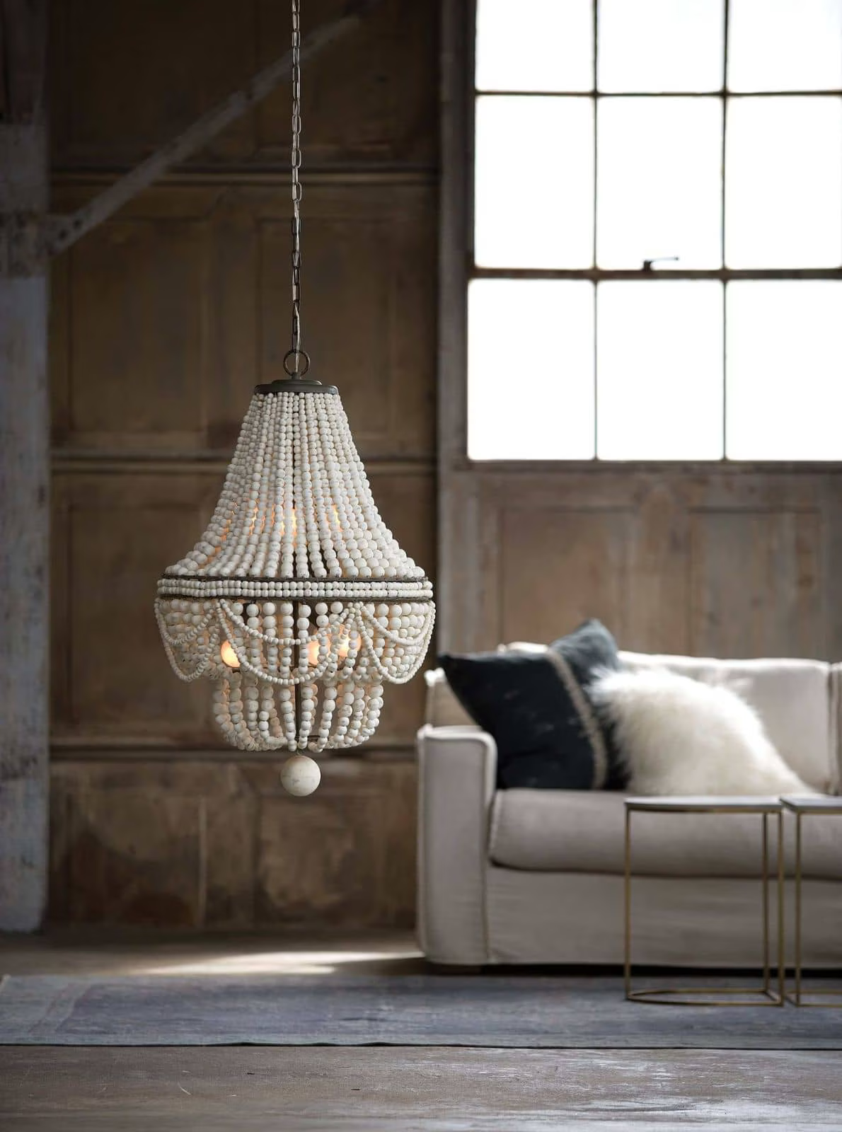 Marisol Chandelier, wood in white - view 13