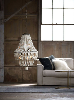 Marisol Chandelier, wood in white - view 13