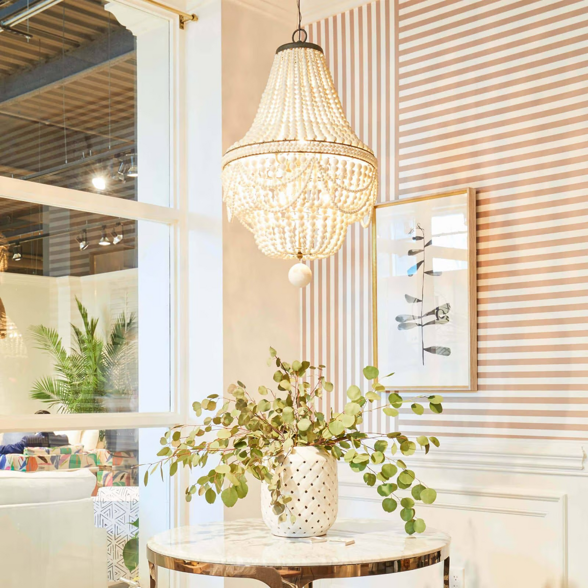 Marisol Chandelier, wood in white - view 14