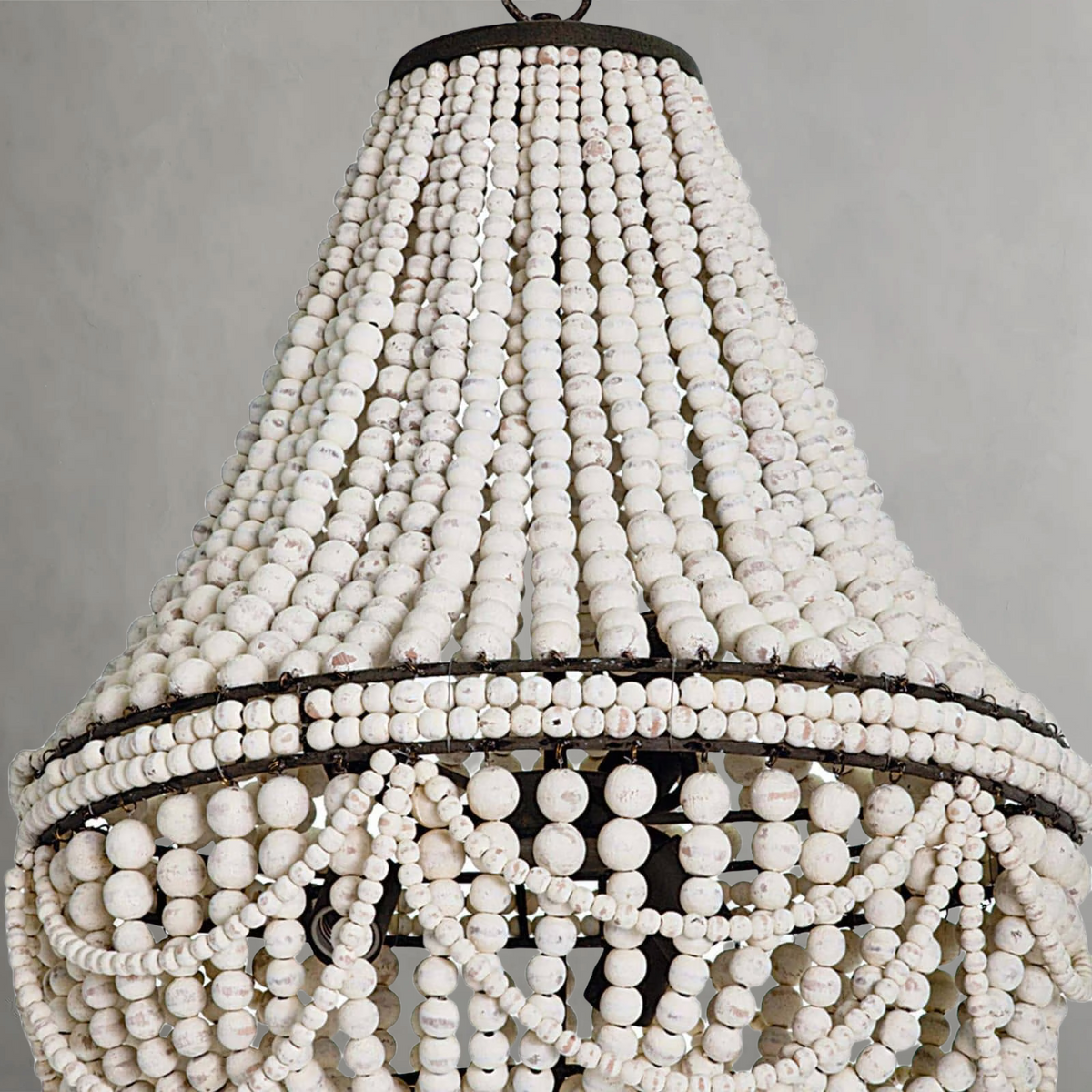 Marisol Chandelier, wood in white - view 9