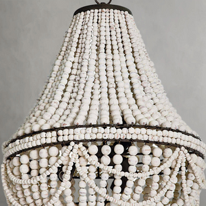 Marisol Chandelier, wood in white - view 9