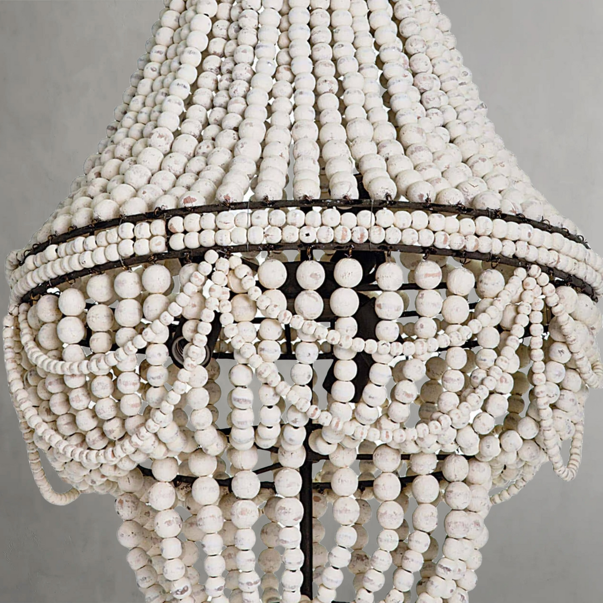 Marisol Chandelier, wood in white - view 10