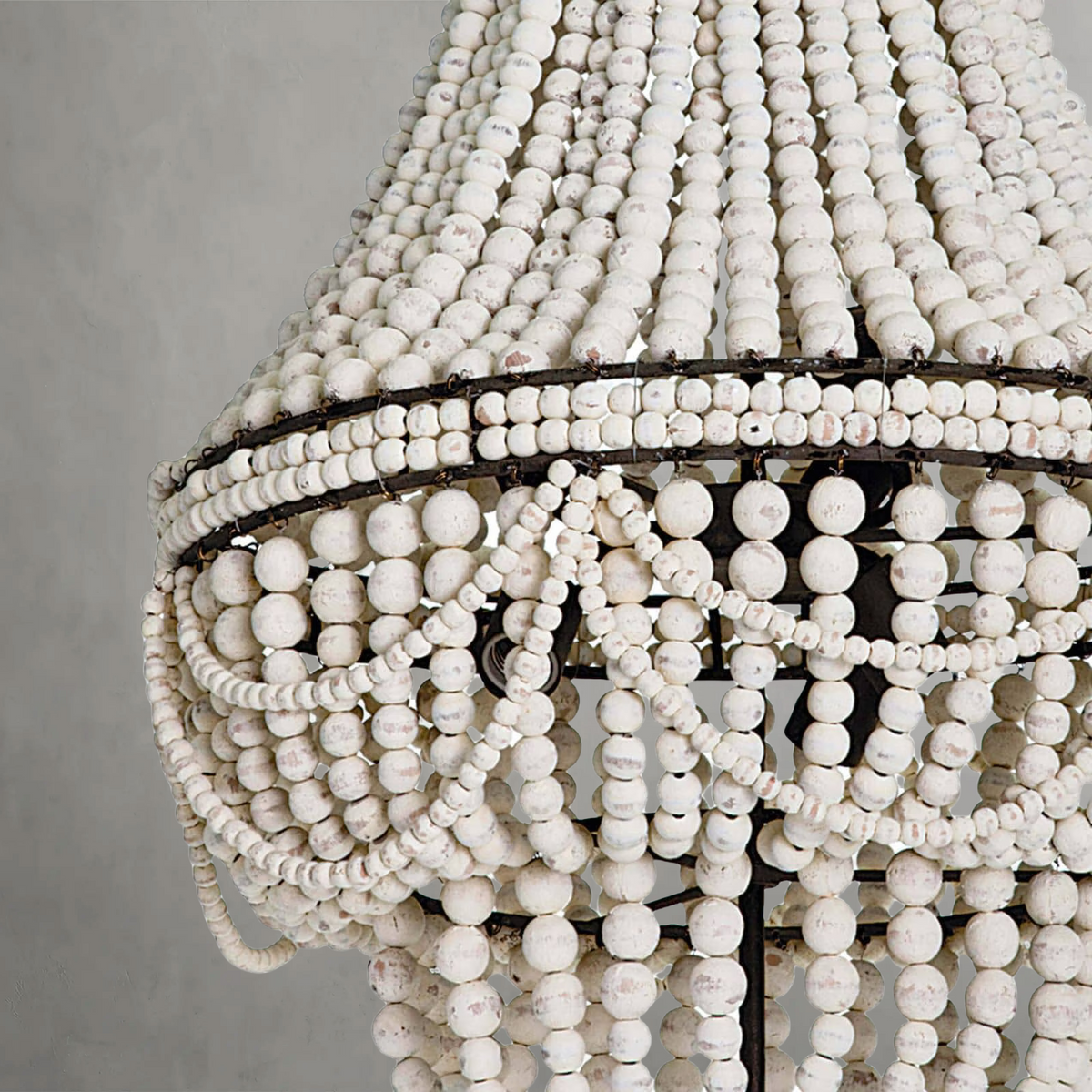 Marisol Chandelier, wood in white - view 12