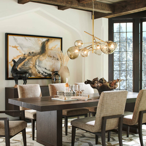 Lumelle Chandelier, glass in polished nickel - view 9