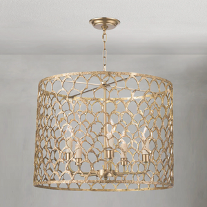 Sorelle Chandelier, brass in natural brass