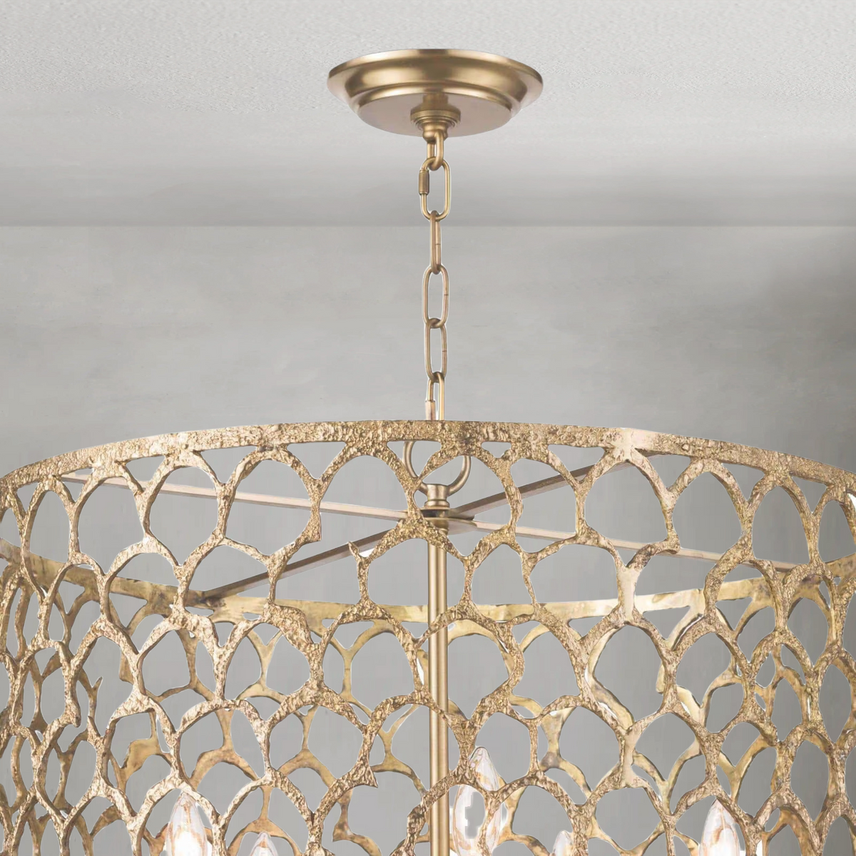 Sorelle Chandelier, brass in natural brass - view 2