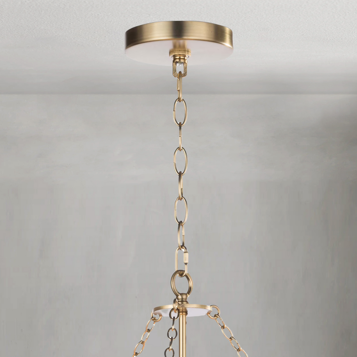 Riviera Chandelier, steel in natural brass - view 2