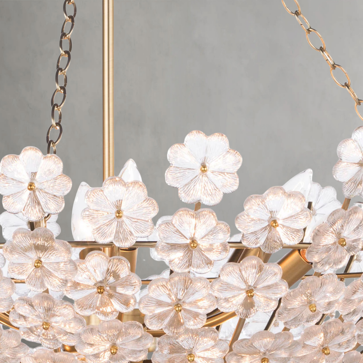 Riviera Chandelier, steel in natural brass - view 5