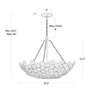 Riviera Chandelier, steel in natural brass - view 6