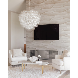 Luxelle Glass Chandelier, in clear - view 6