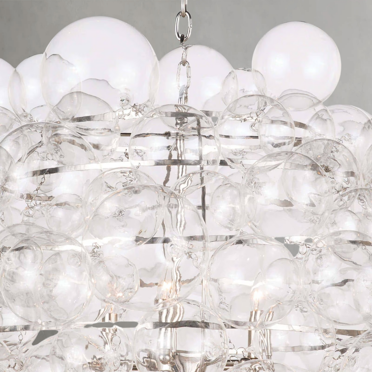 Luxelle Glass Chandelier, in clear - view 2