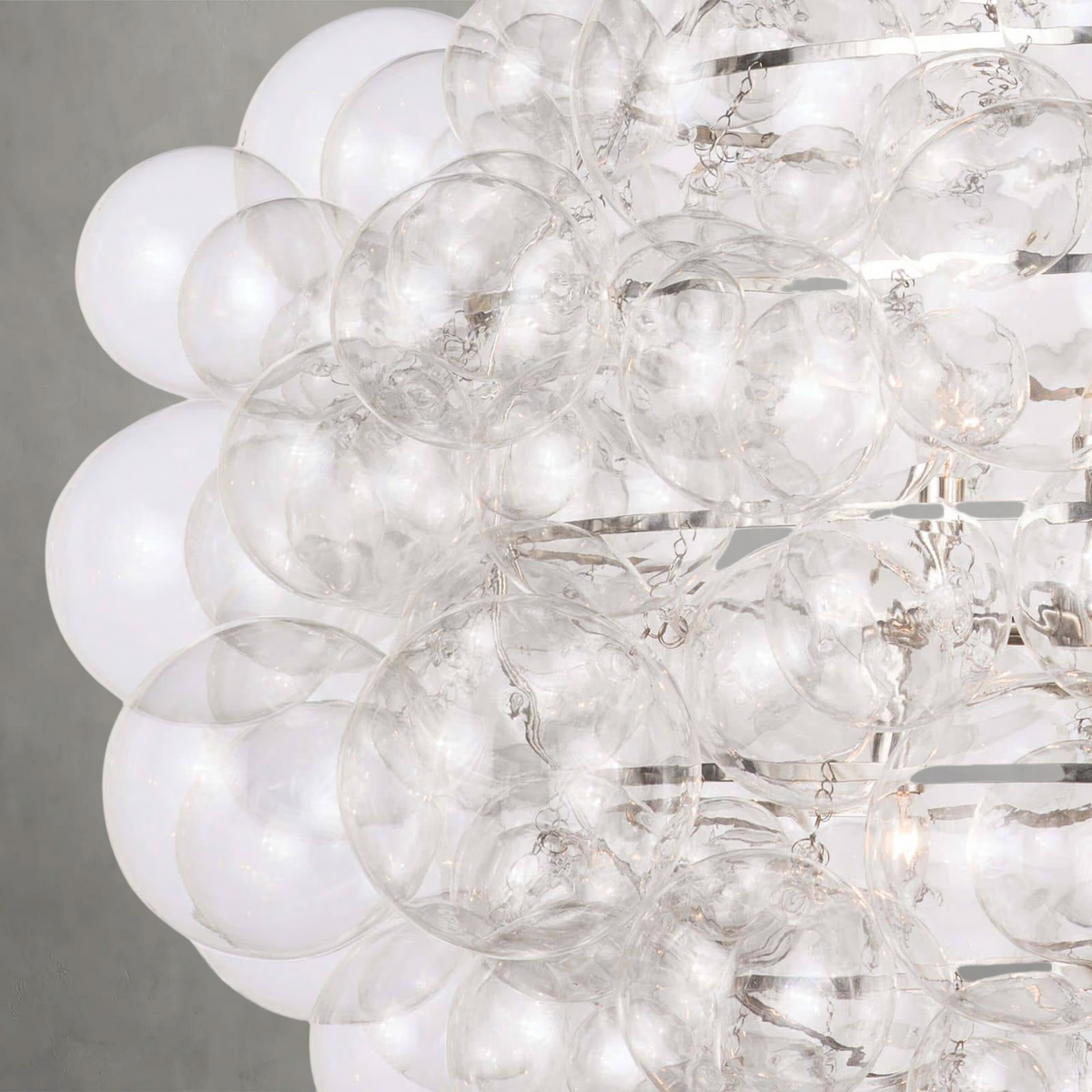 Luxelle Glass Chandelier, in clear - view 3