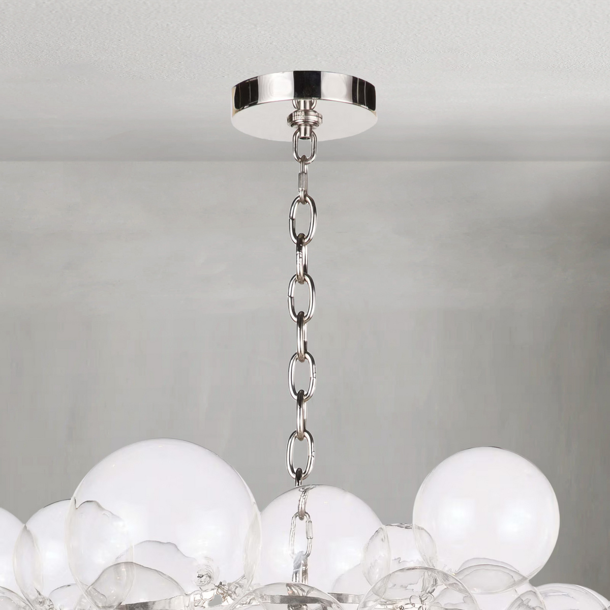 Luxelle Glass Chandelier, in clear - view 5