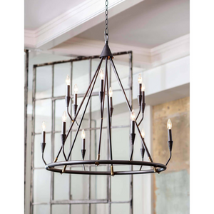 Zinnelle Chandelier, steel in blackened steel - view 7