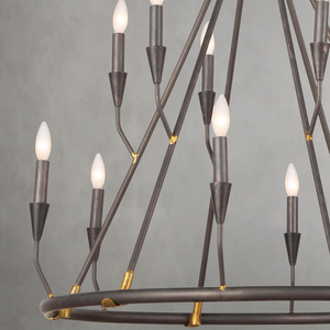 Zinnelle Chandelier, steel in blackened steel - view 4