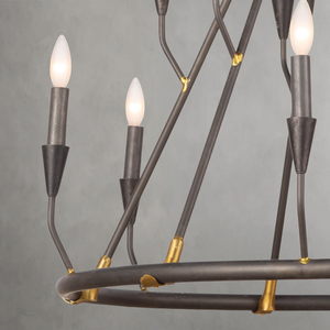Zinnelle Chandelier, steel in blackened steel - view 6