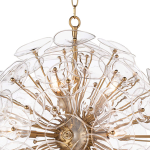 Polara Glass Chandelier Small, in natural brass - view 5