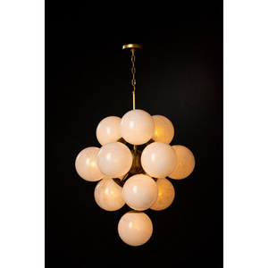 Oceara Chandelier, glass in natural brass - view 8