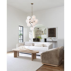 Oceara Chandelier, glass in natural brass - view 9