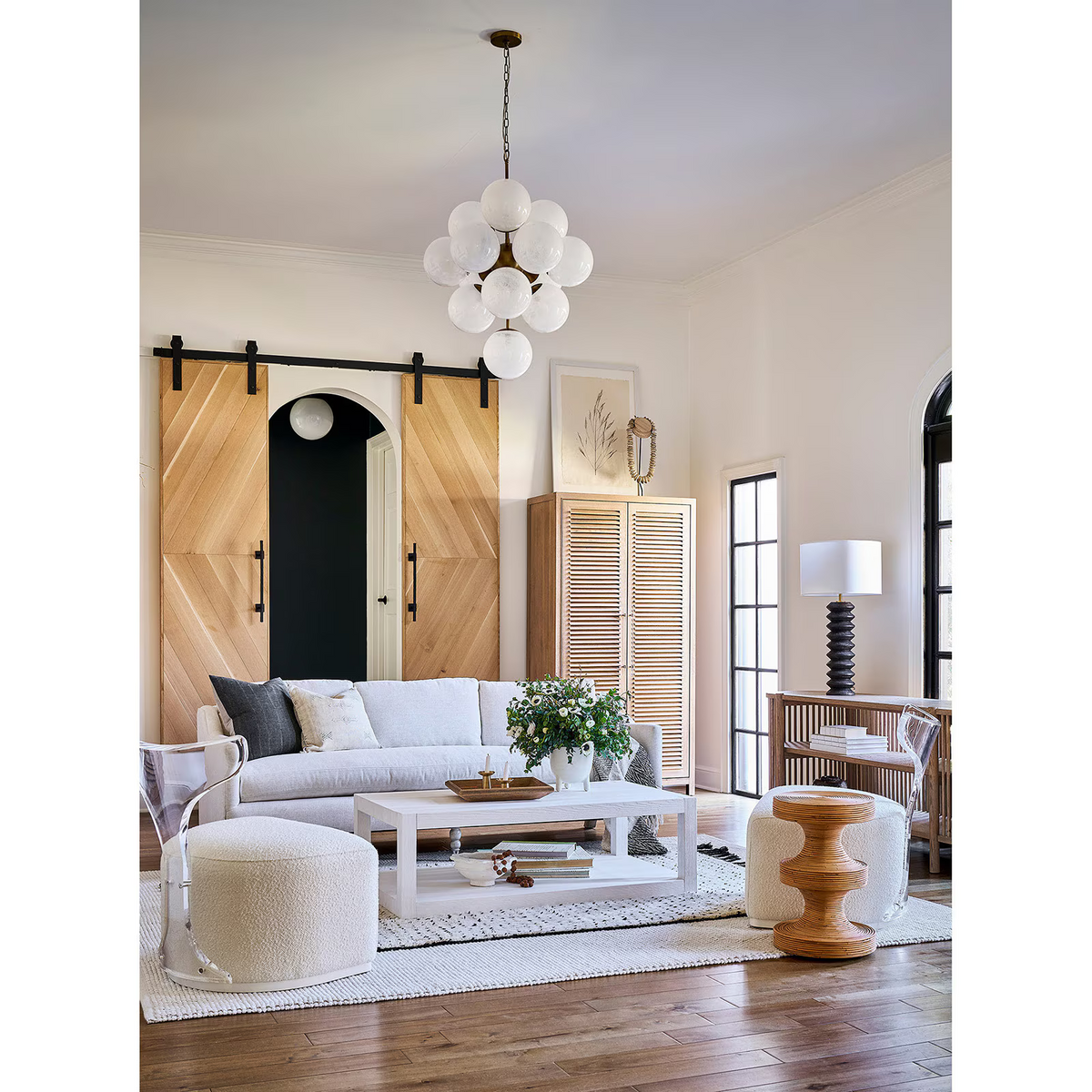 Oceara Chandelier, glass in natural brass - view 12
