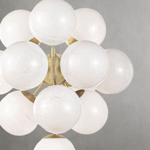 Oceara Chandelier, glass in natural brass - view 6