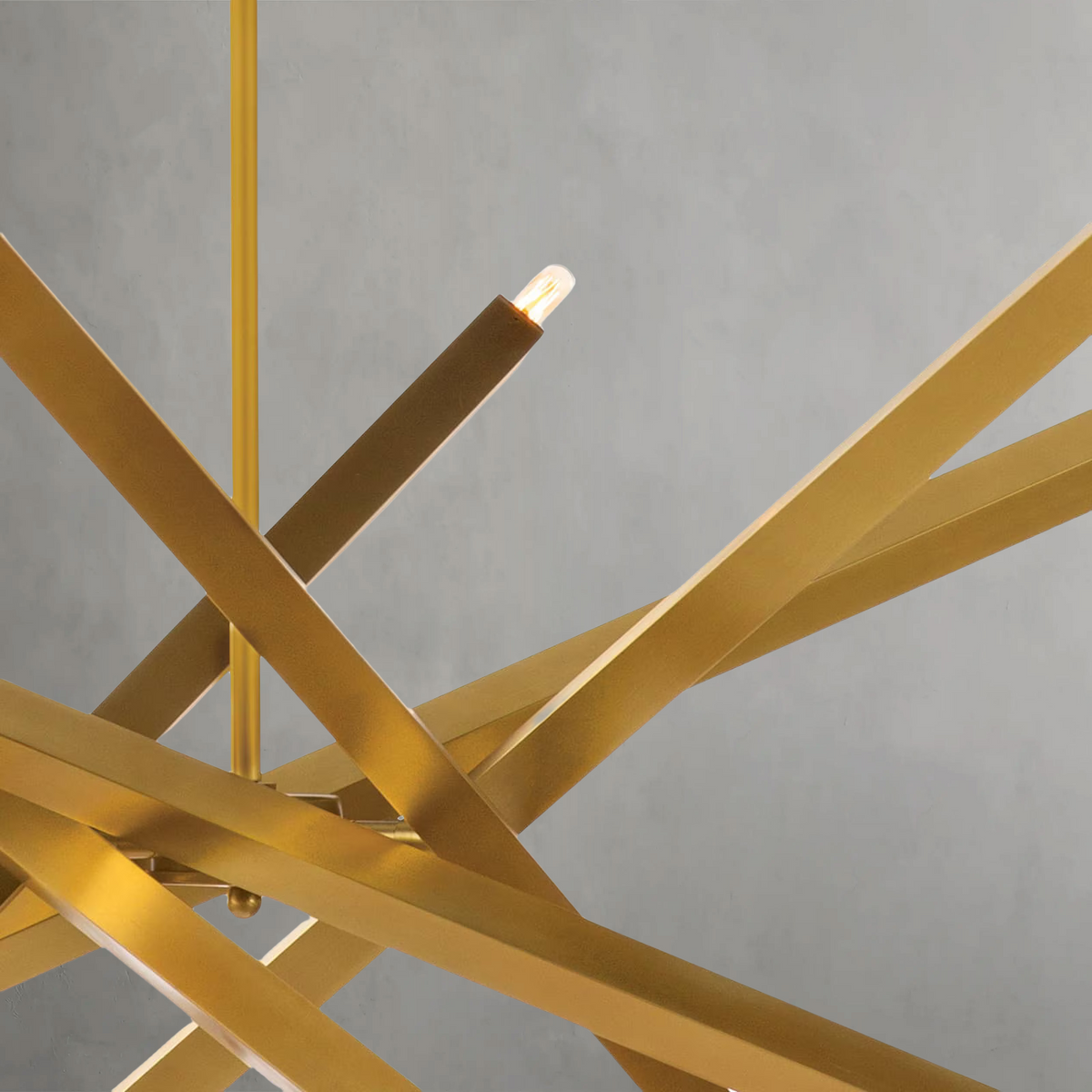 Verith Chandelier, steel in natural brass - view 4