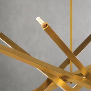 Verith Chandelier, steel in natural brass - view 5