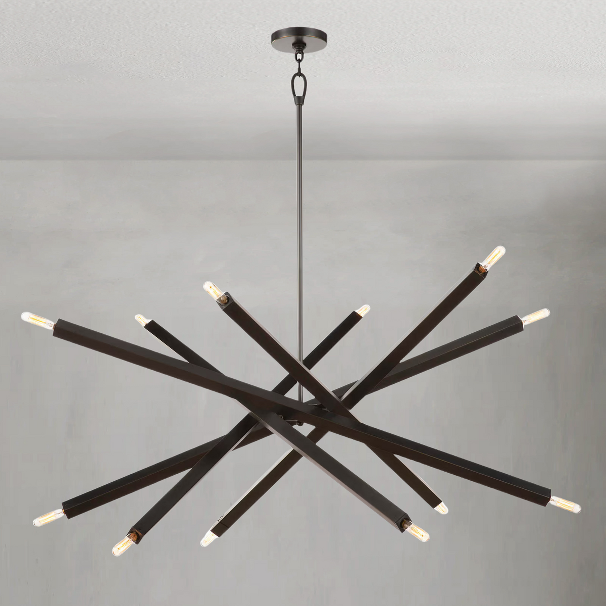 Verith Chandelier, steel in natural brass - view 9
