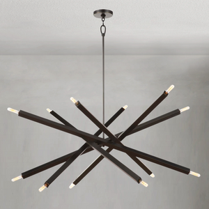 Verith Chandelier, steel in natural brass - view 9