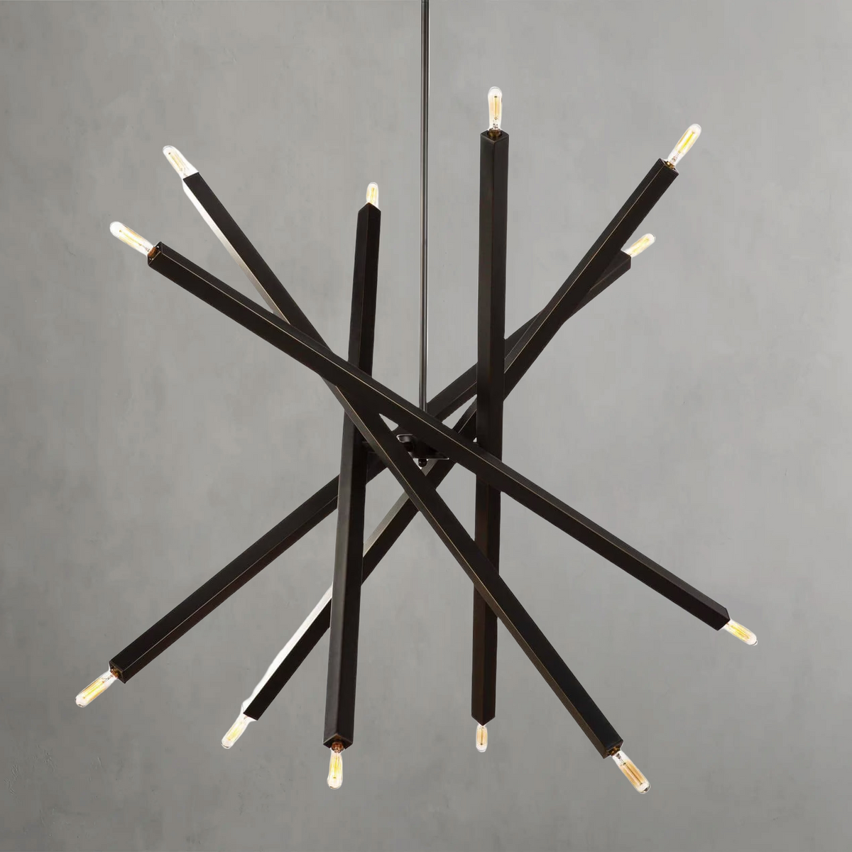 Verith Chandelier, steel in natural brass - view 8