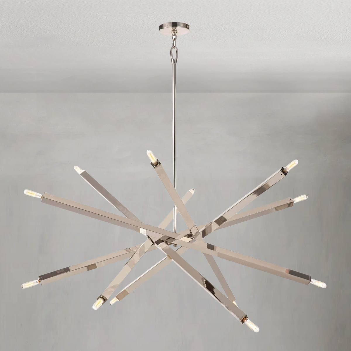 Verith Chandelier, steel in natural brass - view 13