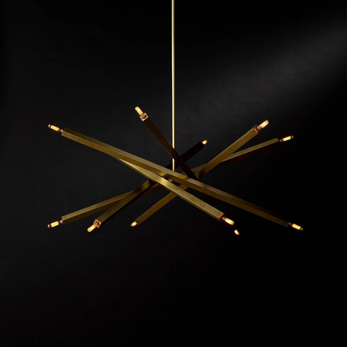 Verith Chandelier, steel in natural brass - view 20