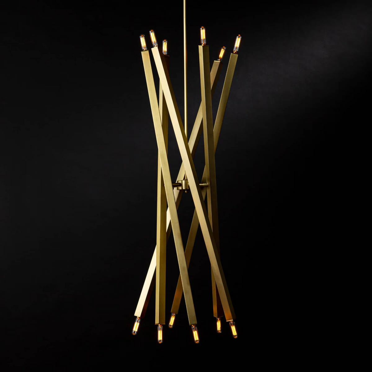 Verith Chandelier, steel in natural brass - view 22