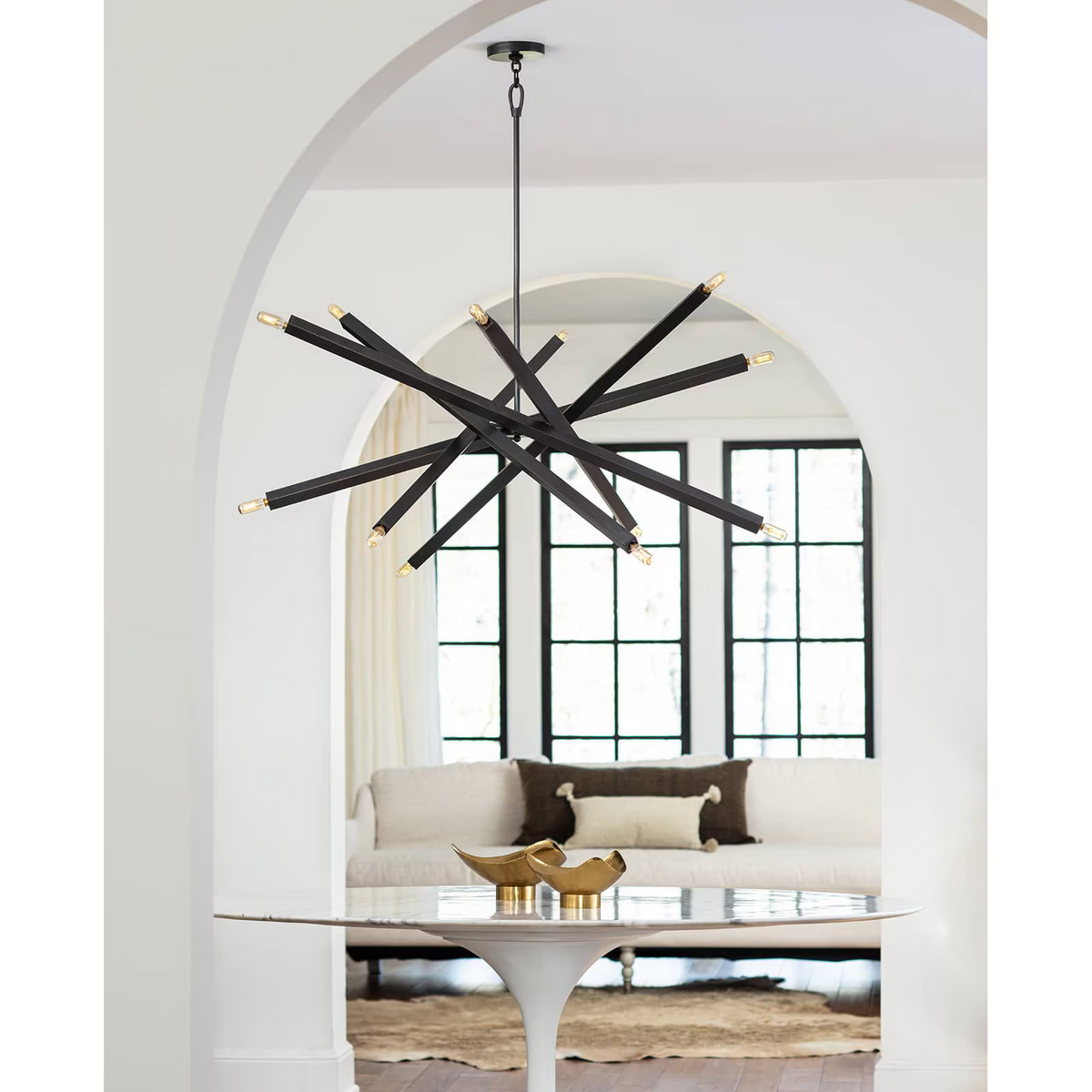 Verith Chandelier, steel in natural brass - view 26