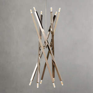 Verith Chandelier, steel in natural brass - view 14