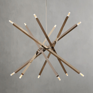Verith Chandelier, steel in natural brass - view 15
